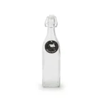 1000ml Borosilicate Glass Milk Dispenser Bottle – Eco-Friendly Table Water Carafe with Airtight Mechanical Swing Top Stopper (1966-04)