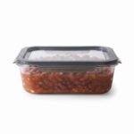 Danny Home 1000ml Rectangular Glass Crisper – Premium 1-Liter Food Storage Container, Airtight Meal Prep Bento Box with Grey PP Lid (BXH04-04) - Image 2