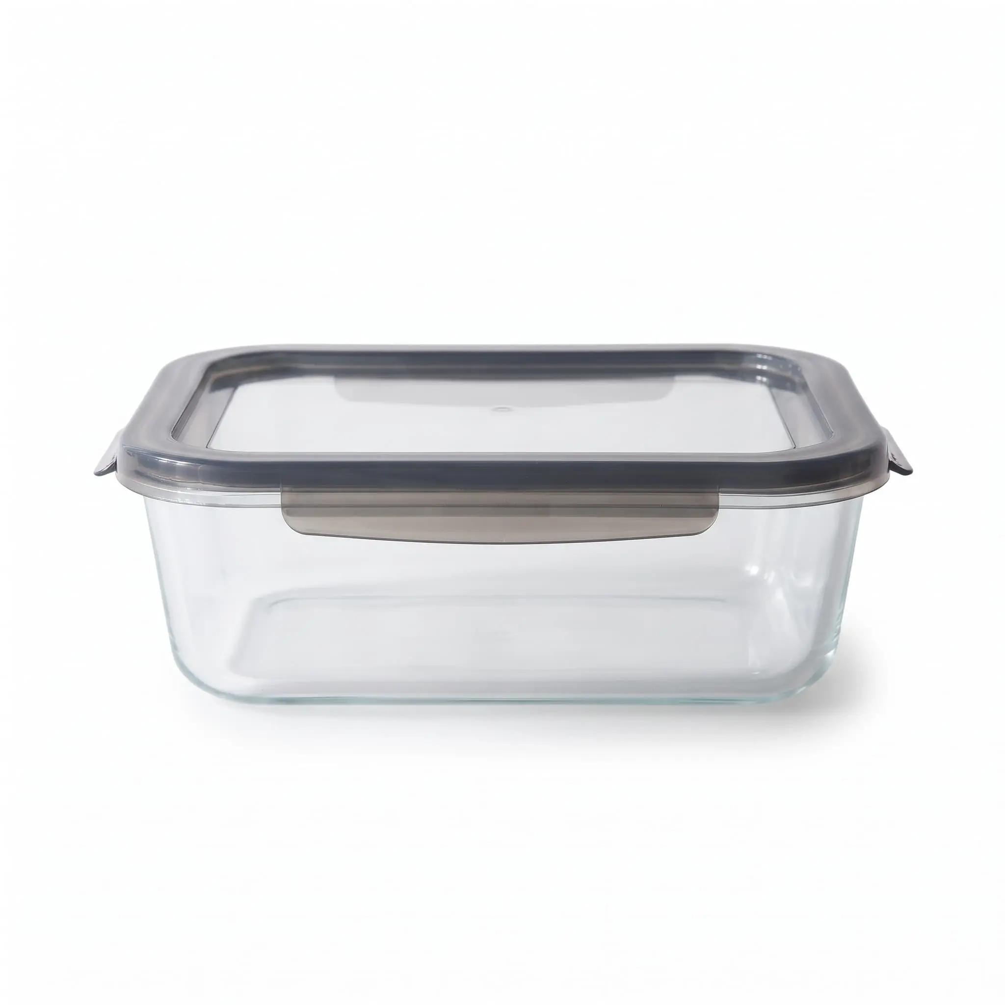 1000ml-Rectangular-crisper-glass-with-PP-lid_Kitchenware_17639_3.webp Danny Home 1000ml Rectangular Glass Crisper – Premium 1-Liter Food Storage Container, Airtight Meal Prep Bento Box with Grey PP Lid (BXH04-04) - Image 1