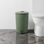 Premium 12L Matte Olive Green Round Foot Pedal Trash Can – Soft-Close Smudge-Proof Waste Basket with Removable Inner Bucket (Model LJT02-12-8) - Image 3