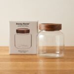 1300ml Borosilicate Glass Food Storage Jar – Minimalist Mid-Sized Pantry Canister with Acacia Wood Airtight Lid (1966-89) - Image 3