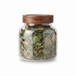 1300ml Borosilicate Glass Food Storage Jar – Minimalist Mid-Sized Pantry Canister with Acacia Wood Airtight Lid (1966-89) - Image 2