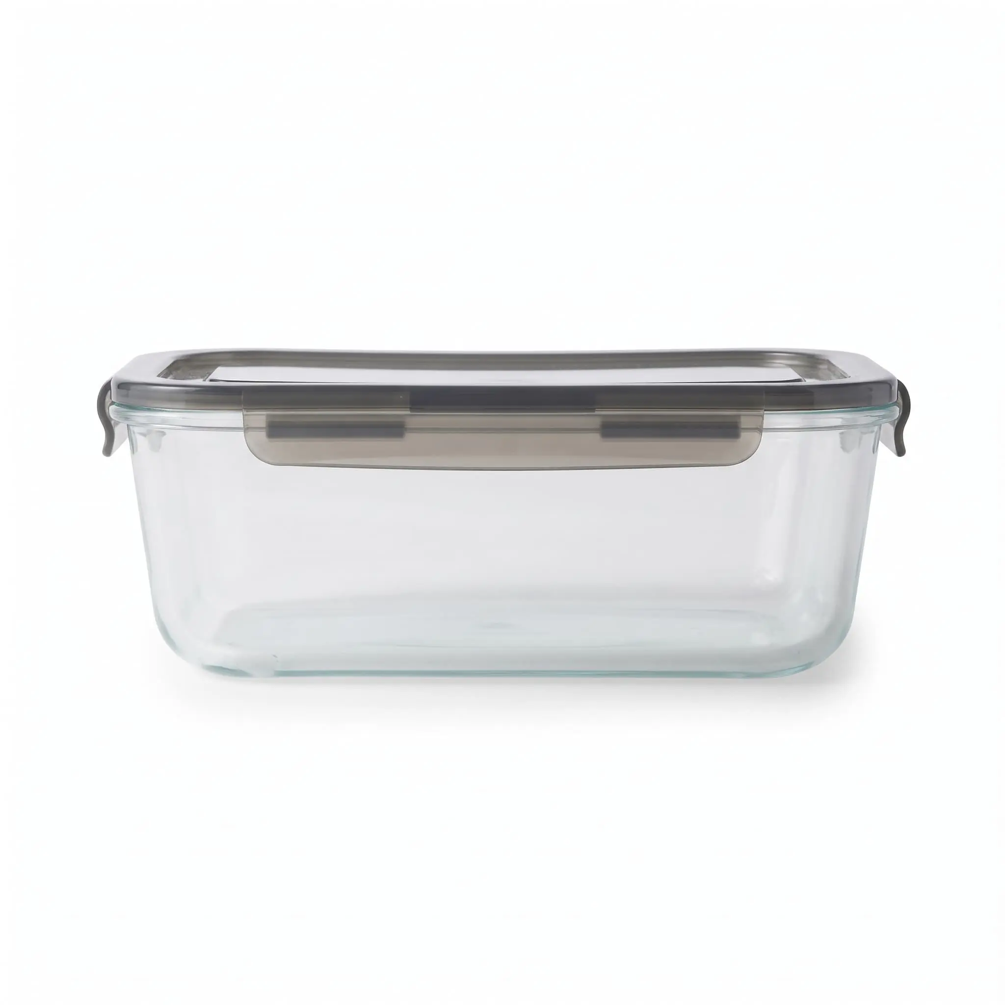 1480ml-Rectangular-crisper-Glass-with-PP-lid_Kitchenware_17638_3.webp Danny Home 1480ml Large Rectangular Glass Crisper – Premium Family-Sized Food Storage Container, Leakproof Meal Prep Bento Box with Grey PP Lid (BXH04-05) - Image 1