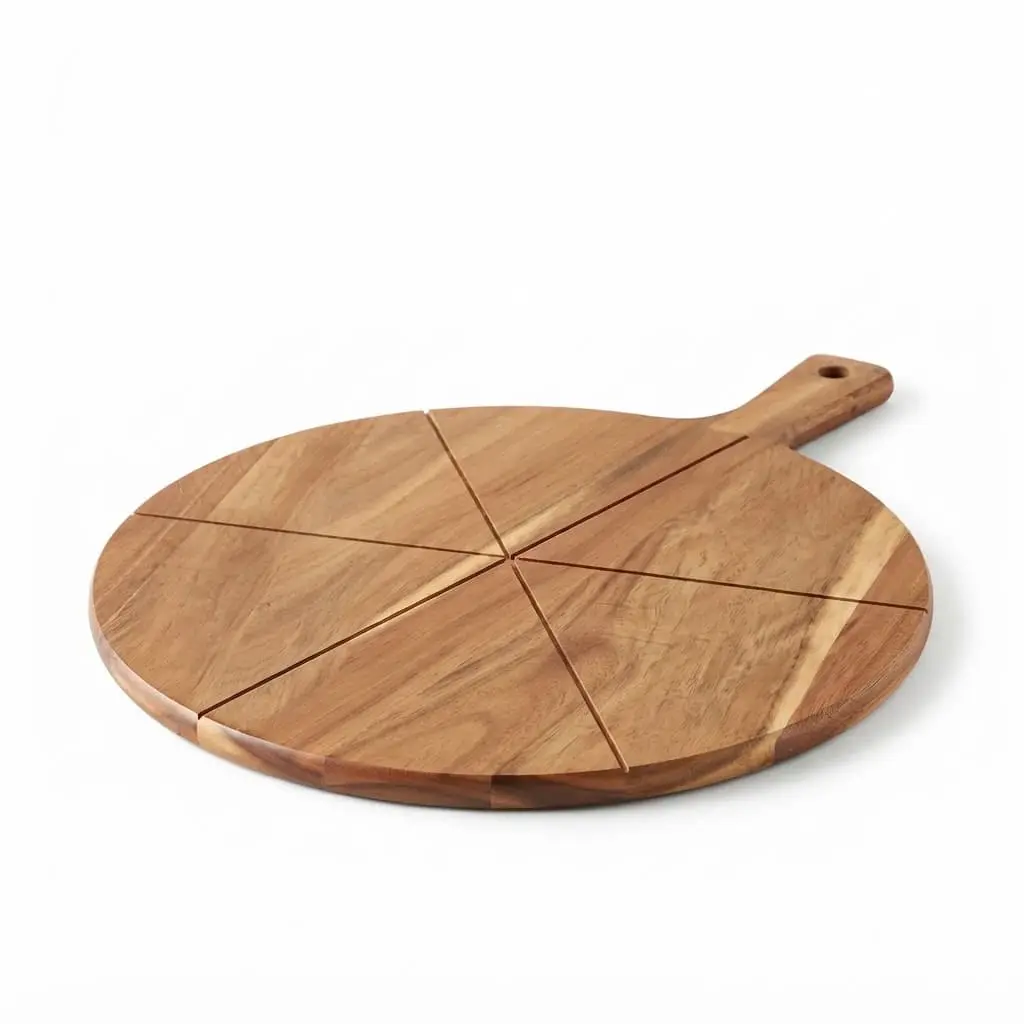 16.5-Serving-plate-42321.5cm-Acacia-wood_Kitchenware_11366_3.webp Danny Home Acacia Wood Pizza Cutting Board & Serving Peel (42x32cm) | SKU: CZT41-06 - Image 1