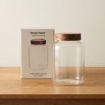 1930ml Large Borosilicate Glass Food Storage Jar – Premium Kitchen Canister with Dark Wood Airtight Sealing Lid (1966-88) - Image 3