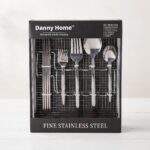 21-Piece Stainless Steel Silver Cutlery Set and Tableware Service for 4 with Wire Organizer Basket Holder - ZYB094-21 - Image 3