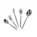 21-Piece Stainless Steel Silver Cutlery Set and Tableware Service for 4 with Wire Organizer Basket Holder - ZYB094-21