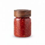 260ml Borosilicate Glass Food Storage Jar – Minimalist Pocket Kitchen Canister with Dark Wood Airtight Sealing Lid (1966-97) - Image 2