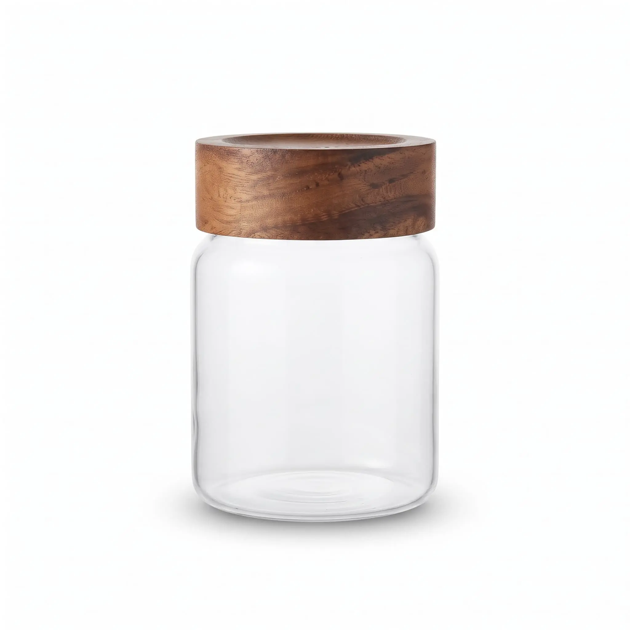 260ml-Glass-storage-jar_Kitchenware_12069_3.webp 260ml Borosilicate Glass Food Storage Jar – Minimalist Pocket Kitchen Canister with Dark Wood Airtight Sealing Lid (1966-97) - Image 1