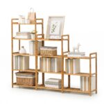 3-tier bamboo plant stand and multi-layer storage shelf made of natural wood.test - Image 2