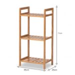 3-tier bamboo plant stand and multi-layer storage shelf made of natural wood.test - Image 4
