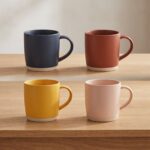 Solid Earth Tone Matte Finish Ceramic Porcelain Coffee Mug with 400ml Large Capacity and Exposed Raw Clay Base - T01-56 - Image 2