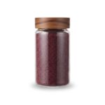 500ml Borosilicate Glass Food Storage Jar – Minimalist Kitchen Canister with Dark Wood Airtight Sealing Lid (1966-95) - Image 2