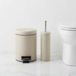 Premium 5L Iron Foot Pedal Trash Can with Matching Toilet Brush Set – Soft-Close Smudge-Proof Dual Sanitation Combo (Model ZYB092) - Image 2
