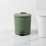 Premium 5L Matte Olive Green Round Foot Pedal Trash Can – Soft-Close Smudge-Proof Waste Basket with Removable Inner Bucket (Model LJT02-5-8) - Image 3