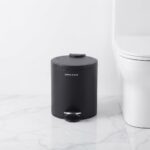 Premium 5L Matte Black Round Foot Pedal Trash Can – Soft-Close Smudge-Proof Waste Basket with Removable Inner Bucket (Model LJT02-5-1) - Image 3