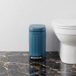 Premium 5L Matte Blue Carbon Steel Foot Pedal Trash Can – Soft-Close Smudge-Proof Waste Basket with Removable Inner Bucket (Model LJT05-5-5) - Image 3