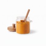 600ml Round Borosilicate Glass Storage Canister – Eco-Friendly Pantry Organizer Jar with Airtight Wooden Lid and Spoon (1966-109) - Image 2