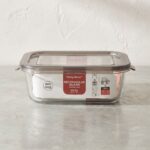 Danny Home 630ml Rectangular Glass Crisper – Premium Food Storage Container, Airtight Meal Prep Bento Box with Gray PP Lid (BXH04-03) - Image 3