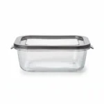 Danny Home 630ml Rectangular Glass Crisper – Premium Food Storage Container, Airtight Meal Prep Bento Box with Gray PP Lid (BXH04-03)