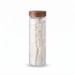 780ml Borosilicate Glass Food Storage Jar – Minimalist Kitchen Canister with Dark Wood Airtight Sealing Lid (1966-93) - Image 2