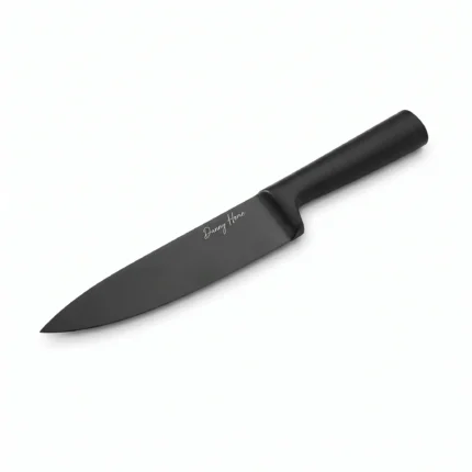 33.6cm Stainless Steel 8 Inch Professional Chef Knife with Matte Black Non-Stick Coating and Ergonomic Handle - DH3617-BLACK