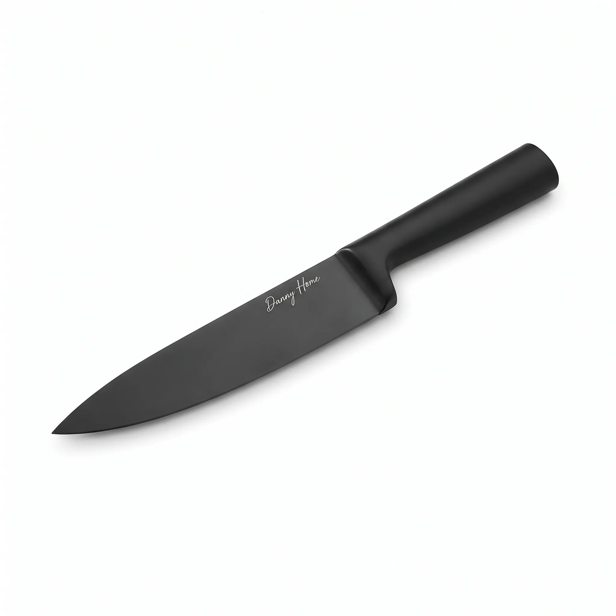 8-Black-Stainless-Steel-Chef-knife-33.6cm_Kitchenware_12302_3.webp 33.6cm Stainless Steel 8 Inch Professional Chef Knife with Matte Black Non-Stick Coating and Ergonomic Handle - DH3617-BLACK - Image 1
