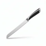 34cm Stainless Steel 8 Inch Professional Bread and Pastry Slicing Knife with Serrated Edge and Ergonomic ABS Handle - DH1386-NATURAL