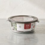 Danny Home 930ml Round Glass Crisper – Premium Food Storage Container with Airtight PP Lid, Leakproof Meal Prep Bowl (BXH01-04) - Image 3