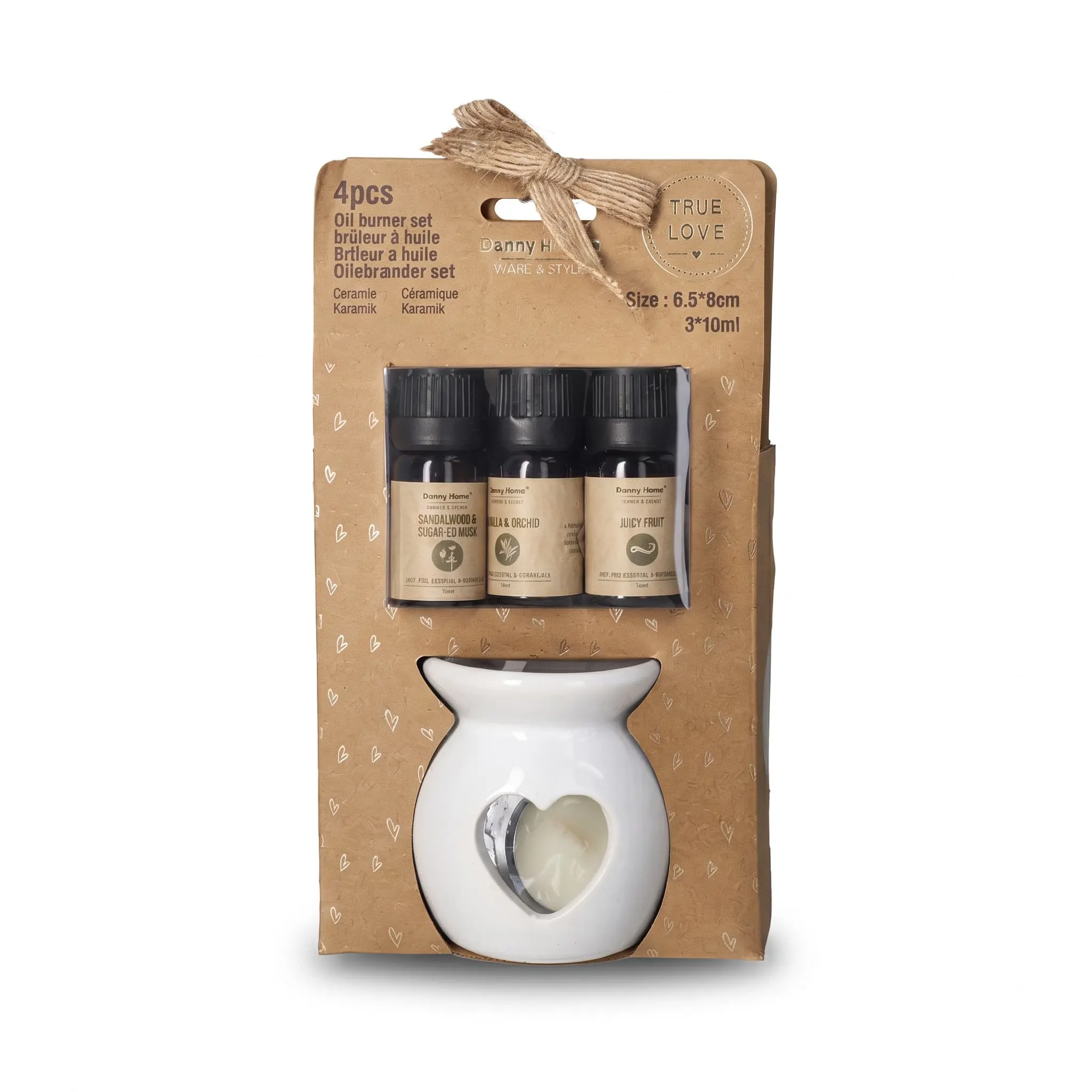 Aroma-Set-10ml3pcs-Vanilla_Home-Deco_12091_3.webp Classic Vanilla Home Fragrance Aroma Set with Three 10ml Concentrated Oils and Heart Design Ceramic Tealight Burner - AT10-02 - Image 1