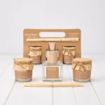 Fresh Smoothing Aromatherapy Home Fragrance Set with Square Reed Diffuser and 4 Scented Glass Jar Candles - AT20-21 - Image 2