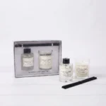 Warm Vanilla and Amber Home Fragrance Aroma Set with 70ml Reed Diffuser and Scented Glass Jar Candle - AT03-01 - Image 2