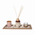 Gardenia Blossoms Luxury Aromatherapy Home Fragrance Set with Diffuser Candle and Wooden Serving Tray 20-Piece - AT09-01 - Image 3