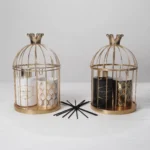 Luxury Home Fragrance Aromatherapy Gift Set with 100ml Reed Diffuser 100g Scented Candle and Decorative Gold Birdcage Display Stand - AT20-23 - Image 2