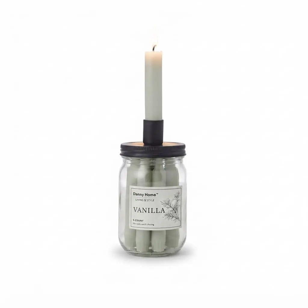 Aromatherapy-candles-5pcsbottle-35g5-Vanilla_Home-Deco_12100_3.webp Vanilla Warming Aromatherapy Taper Candles Jar and Integrated Holder Set 5-Piece 35g - AT18-01 - Image 1
