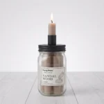 Sandalwood Earthy Aromatherapy Taper Candles Jar and Integrated Holder Set 5-Piece - AT18-03 - Image 2