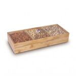 Danny Home 3-Compartment Bamboo Snack Box with Transparent Lid 33.6cm - 2501-09 - Image 2