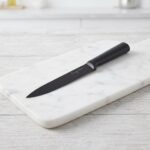 33.4cm Stainless Steel Professional Chef Knife with Matte Black Non-Stick Coating and Ergonomic Handle - DH3618-BLACK - Image 2
