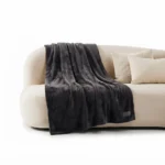 Premium 130x160cm Heavyweight Flannel Plush Throw Blanket – 350GSM Deep Comfort Microfiber Fleece Sofa Blanket (Model BL08-1E)