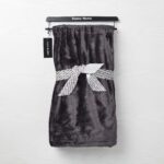Premium 150x200cm Heavyweight Flannel Plush Throw Blanket – 350GSM Charcoal Dark Gray Microfiber Fleece Bed Blanket (Model BL08-2E) - Image 2