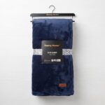 Premium 220x200cm Heavyweight Flannel Plush Throw Blanket – 350GSM Navy Blue Microfiber Fleece King Bed Blanket (Model BL08-3B) - Image 2