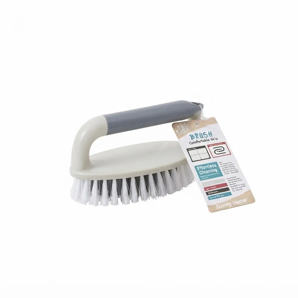 Brush-15106.5cm-6pcsinner-box_Houseware_15001_3.webp Premium 15x10x6.5cm Iron-Shaped Heavy-Duty Scrub Brush with Non-Slip Rubberized Grip and Stiff Synthetic Bristles (DM23-105) - Image 1