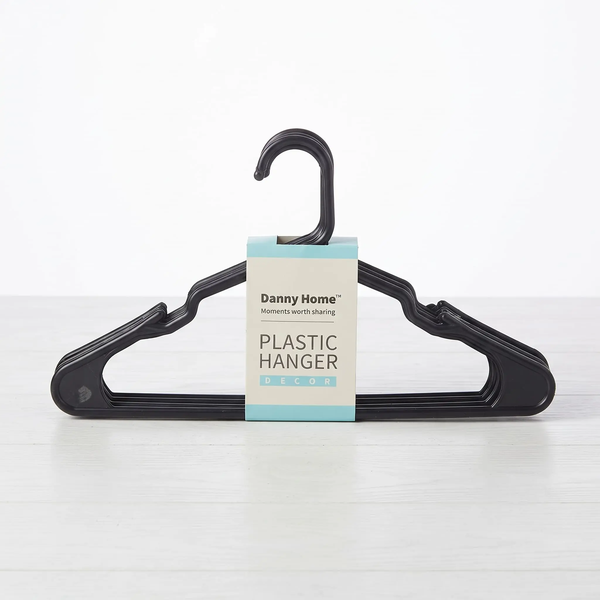 Cloth-Hanger-10pcs-40.50.5cm-Black-PP_Bed-Bath_11319_3.webp Premium 40.5cm Plastic Clothes Hangers 10-Pack with Integrated Accessory Hooks and Space-Saving Profile (PH034B-10) - Image 1