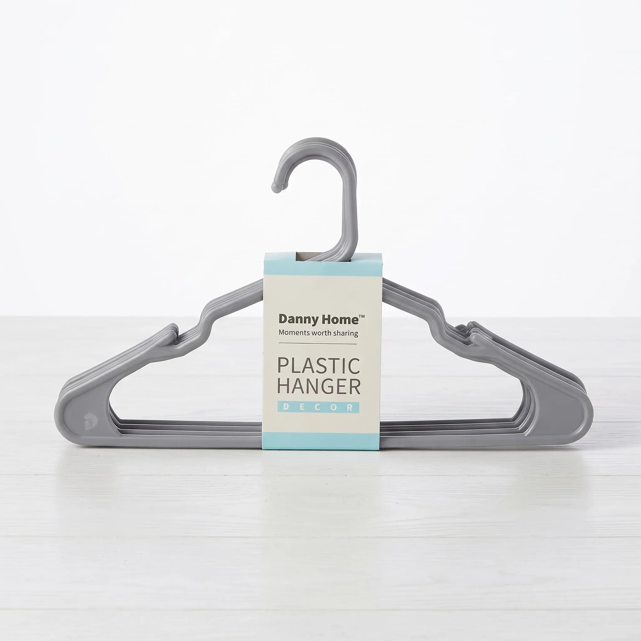 Cloth-Hanger-10pcs-40.50.5cm-Grey-PP_Bed-Bath_11320_3.webp Premium 40.5cm Plastic Clothes Hangers 10-Pack with Integrated Accessory Hooks and Space-Saving Profile (PH034G-10) - Image 1