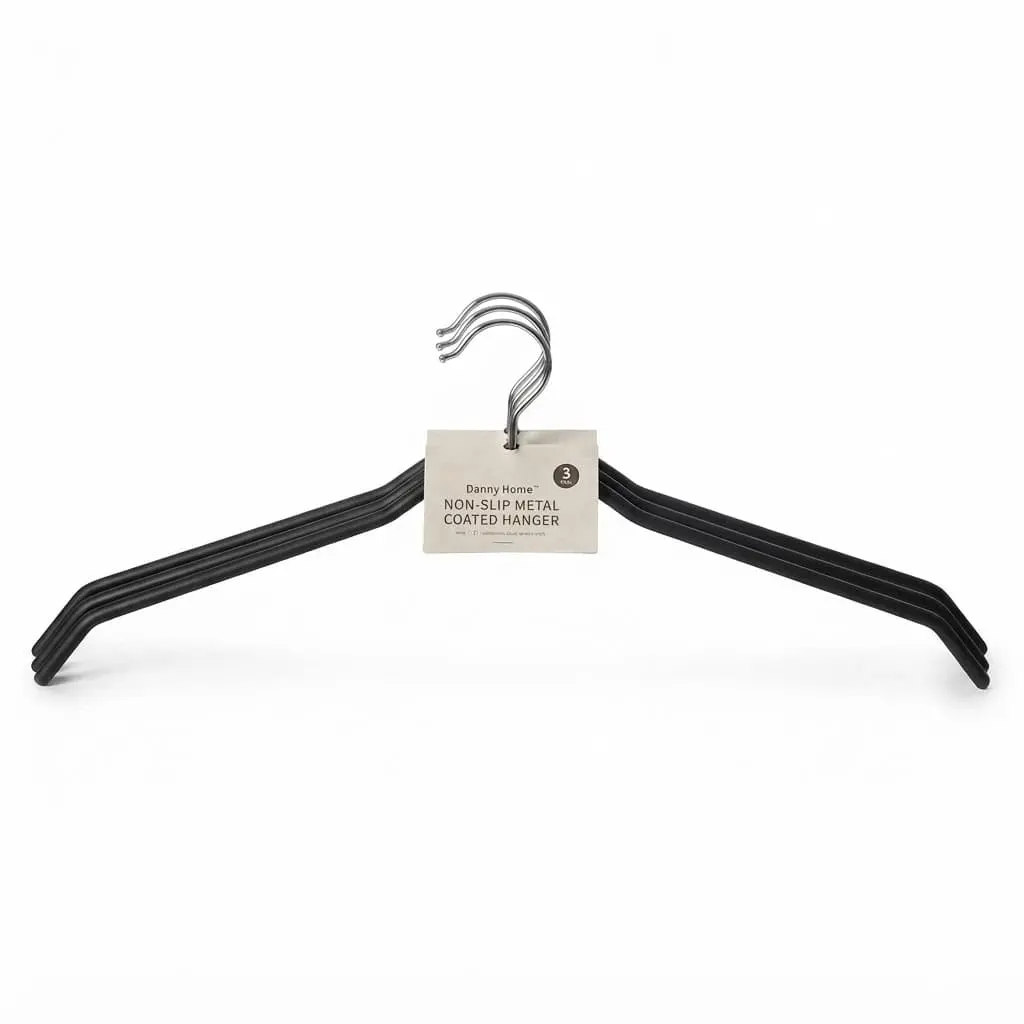 Cloth-Hanger-3pcs-40190.4cm-Black-Iron_Bed-Bath_11326_3.webp High-Performance 40cm Iron Clothes Hangers 3-Pack with Contoured Non-Slip Silhouette and Ultra-Slim Profile (MH02B-3) - Image 1