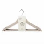 Premium 44.5cm Wooden Clothes Hangers 3-Pack with Non-Slip Shoulder Notches and Smooth Camel Finish (WH010C-3)