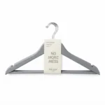 Premium 44.5cm Wooden Clothes Hangers 3-Pack with Non-Slip Shoulder Notches and Smooth Matte Finish (WH010G-3)