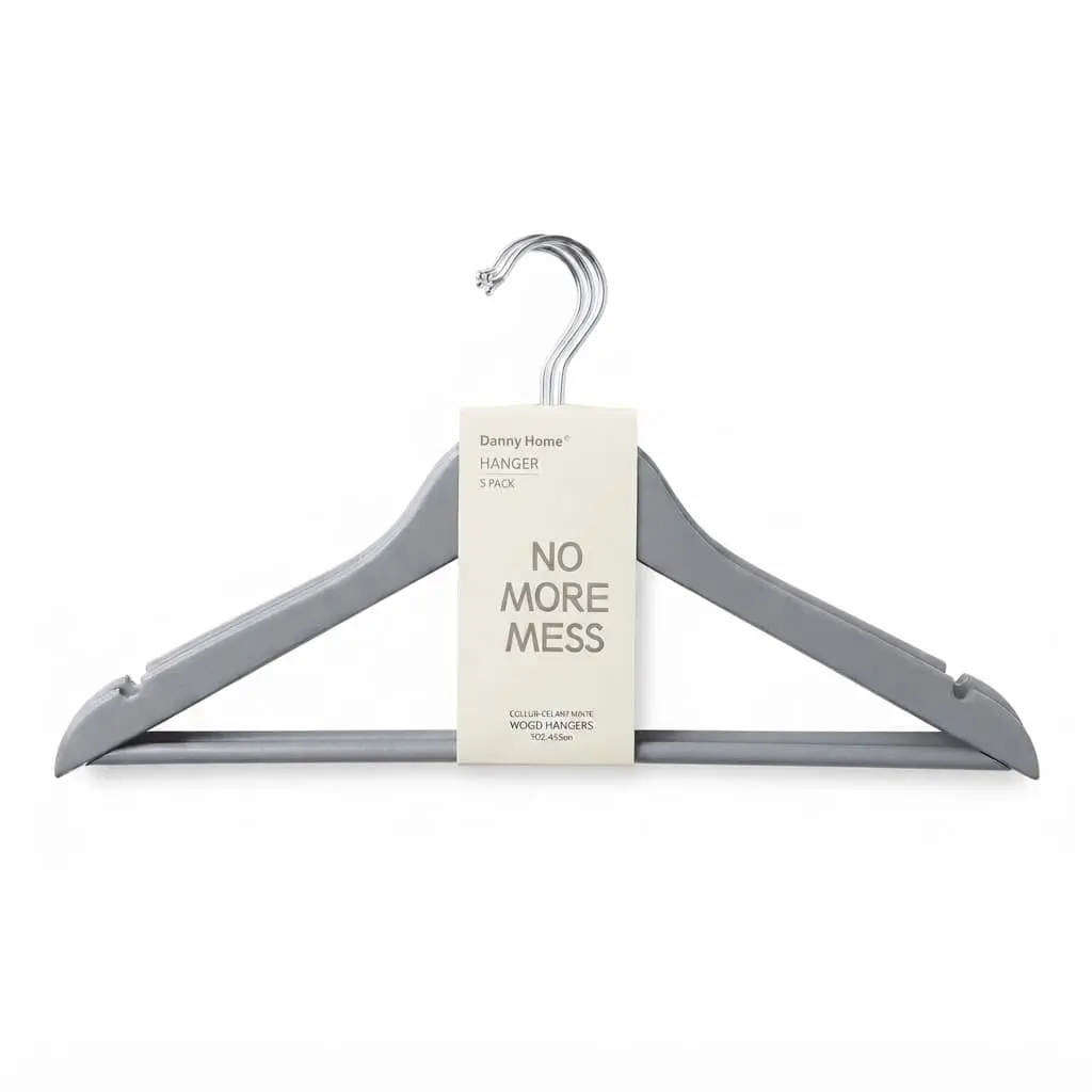 Cloth-Hanger-3pcs-44.51.2cm-Grey-Wood_Bed-Bath_11317_3.webp Premium 44.5cm Wooden Clothes Hangers 3-Pack with Non-Slip Shoulder Notches and Smooth Matte Finish (WH010G-3) - Image 1