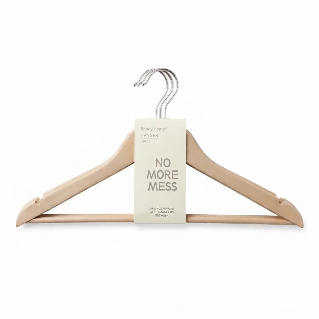 Cloth-Hanger-3pcs-44.51.2cm-Natural-Wood_Bed-Bath_11315_3.webp Premium 44.5cm Wooden Clothes Hangers 3-Pack with Non-Slip Shoulder Notches and Natural Finished Timber (WH010-3) - Image 1