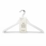 Premium 44.5cm Wooden Clothes Hangers 3-Pack with Non-Slip Shoulder Notches and High-Gloss Finish (WH010W-3)